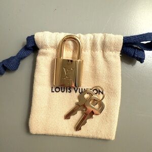 Louis Vuitton Gold Padlock with Keys